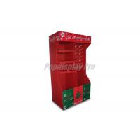 China Cardboard Half Size Pallet Display Stands Red Cardboard Greeting Card Display Stand factory