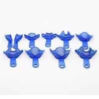 China Plastic Steel Dental Impressions Trays Blue Color For Dentist Tools factory