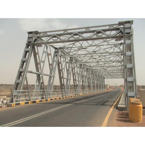 Quality Steel Frame Steel Truss Bridge Single lane For Ferry , Assembly for sale
