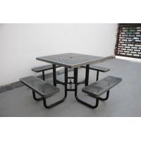 China Customized Metal Patio Table And Chairs , Commercial Outdoor Picnic Table Set factory