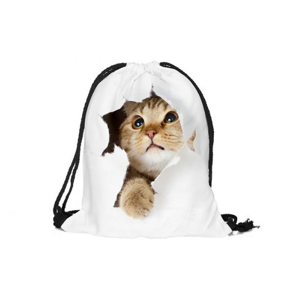 Quality Polyester Cute Custom Drawstring Bags Lightweight Personalized for sale