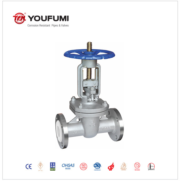 Quality CF8M PTFE Lined Gate Valve for sale