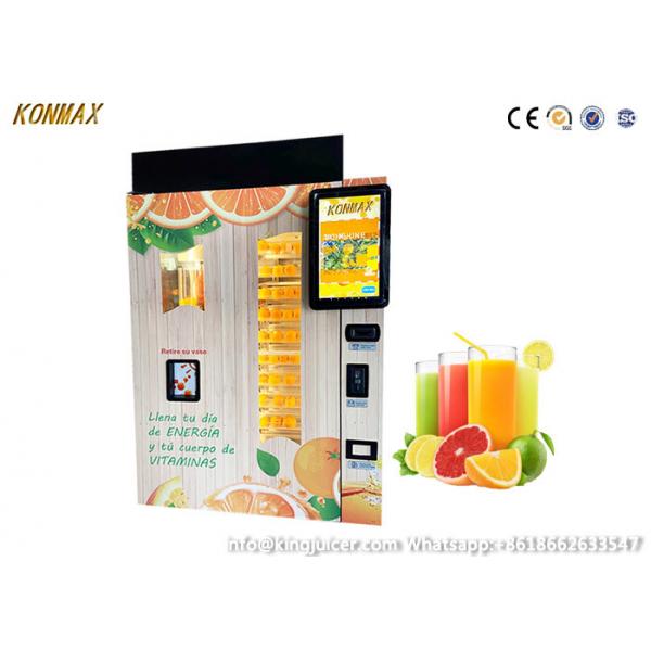 Quality Coins And Notes Acceptors Orange Juice Vending Machine With Smart Change System for sale