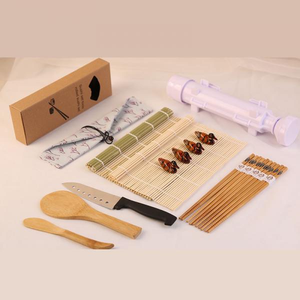 Quality Natural DIY Kitchen Bamboo Sushi Rolling Mats Avocado Slicer Paper Wrapped for sale