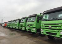 China Green Color Chassis 371HP Tipper Dump Truck 12 Wheels LHD 60 - 70 Tons 28CBM factory