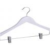 China Popular Hotel Pant Hanger Wooden With Clips For Adult Pants factory