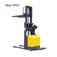China 3 Meter 1.5 Ton High Lift Pallet Stacker , Double Mast Walk Behind Pallet Lift factory
