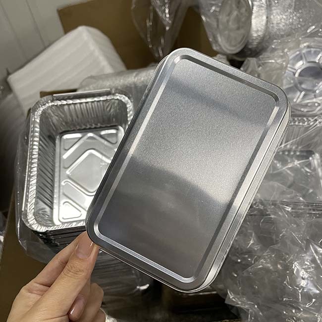 China 450ml Aluminium Foil Container Food And Baking Packing Container factory