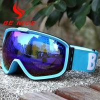 China Skiing Eyewear Blue Snow Ski Goggles Anti Ultraviolet Radiation , Anti Impact factory