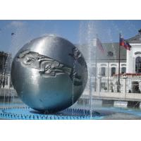 China Silver Sphere Water Feature / Sphere Water Fountain Outdoor For Large City Decoration for sale
