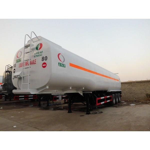 Quality 45000 Liters 3 Axle Fuel Delivery Truck Trailer , 45 Tons Fuel Tank Semi Trailer for sale