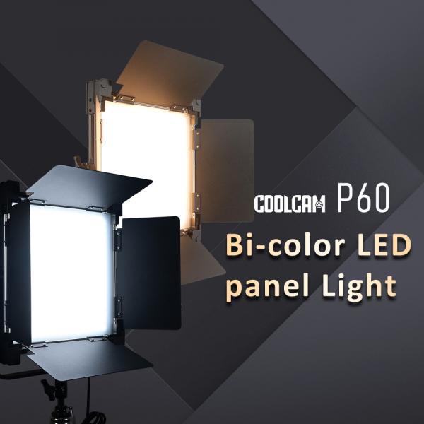 Quality Aluminum Frame Bi-Color LED Photo Studio Lights 60W COOLCAM P60 for sale