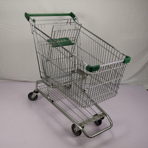 Quality 180L Customizable Steel Shopping Cart Supermarket Warehouse Shopping Trolley CE for sale