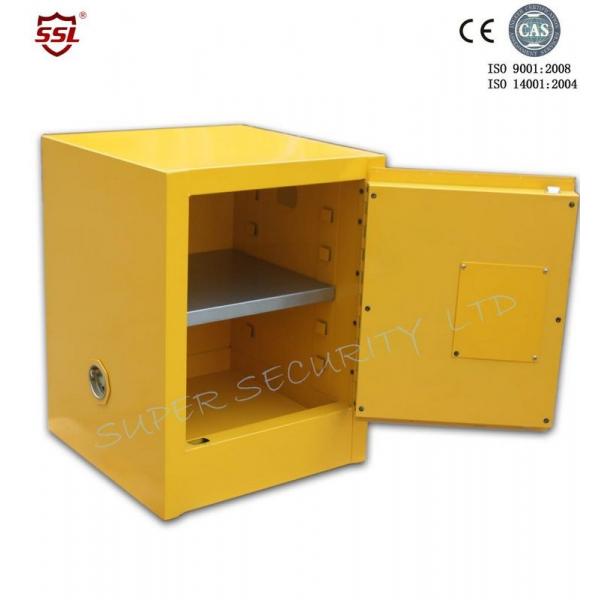 Quality Yellow Powder Coated Flammable Chemical Storage Cabinets For Laboratory , Bench Top for sale
