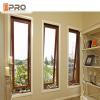 Quality French Vertical Aluminium Double Glazed Awning Windows With Powder Coating for sale