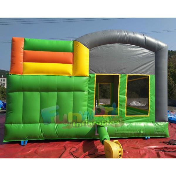 Quality SGS TUV Inflatable Bouncer Slide / Blow Up Trampoline With Slide Jumping Bouncer for sale