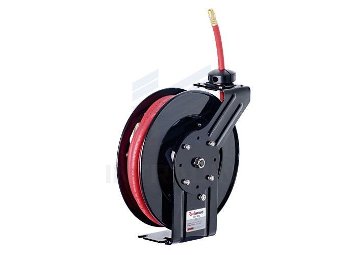China Air Water Grease Hydraulic Steel Retractable Air Hose Reel Multi Position Locking Ratchet factory