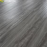 China Eco-Friendly V Groove Laminate Flooring with V Groove Edge Style in Black Grey Wood factory