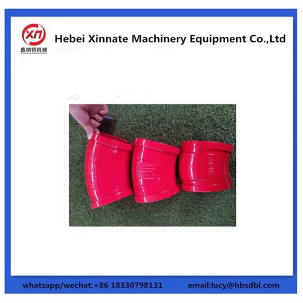 Quality Red Concrete Pump Bend With 90° Angle High Pressure Concrete Delivery Elbow for sale