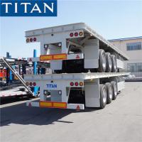 China Tri Axle 40ft Container Flatbed Semi Trailer Manufacturers factory
