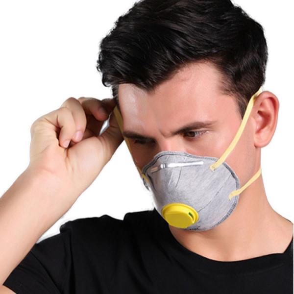 Quality N95 Activated Carbon Cup FFP2 Mask , Disposable Nonwoven Dust Mask With Valve for sale