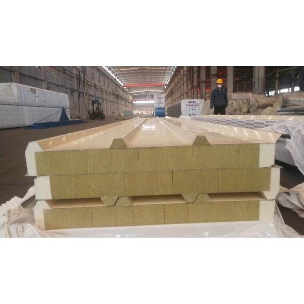 Quality Warehouse Fabhouse Rockwool Sandwich Panel 50mm Cold Room Panel With Polyurethane for sale
