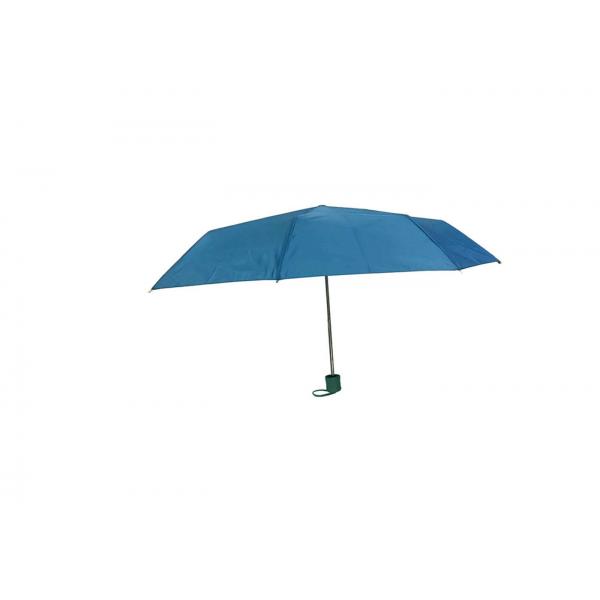 Quality Blue Foldable Umbrella Metal Frame Super Light J Handle Manual Close Open for sale