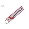 China Double Sided 	Embroidered Keychain Twill Background Polyester Material factory