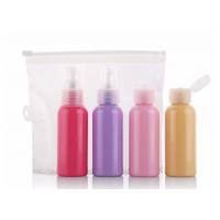 China 4 in 1 20ml 30ml Travel Bottle Set Colorful Plastic Cosmetic Makeup Bottle factory