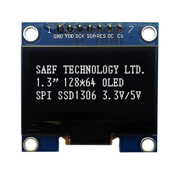 Quality SPI Interface OLED Display 1.3 Inch OLED I2c 7 Pin With SH1106 Driver IC for sale