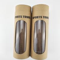 China Kraft Round Packaging Box / Brown Cardboard Paper Tube PVC Window Cylinder Box factory