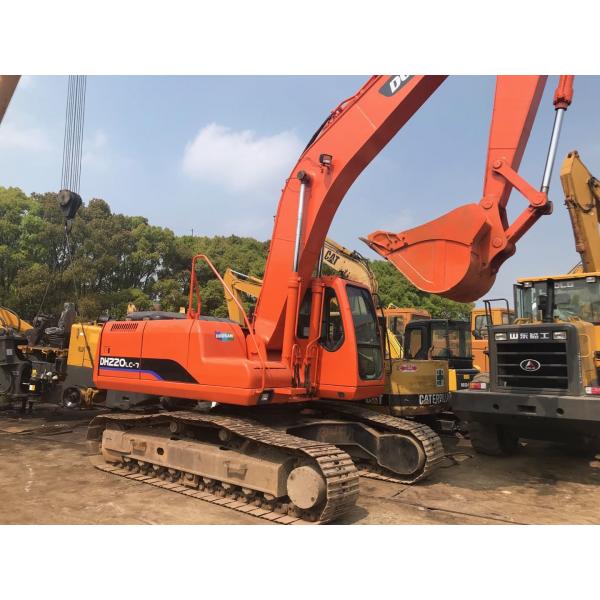 Quality 22 Ton Original Doosan Used Track Excavators DH220LC-7 108kw 6660mm Digging for sale