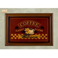 China Decorative Wall Plaques Wooden Wall Signs Coffee Shop Wall Decor Antique Home Decorations for sale