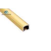 China 10mm Width T6 Aluminium U Channel Profile Bright Gold For Demarcation Line for sale