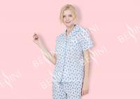 China Printed Cotton Voile Soft Womens Pyjama Sets Two Pieces For Autumn Season factory