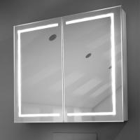 China 500mm Small Bathroom LED Mirror Cabinet Sets Grey And White Wall Hanging factory