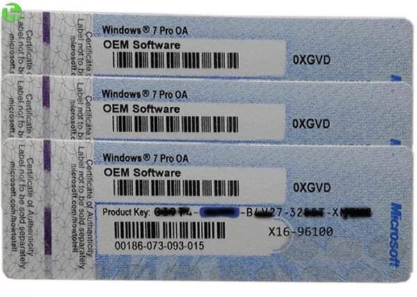 Buy New Windows 7 Product Key Sticker Windows 7 Pro Retail Box