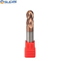 China 0.2 - 20mm Diameter Ball Nose End Mill Cutter For Profile Milling High Hardness factory
