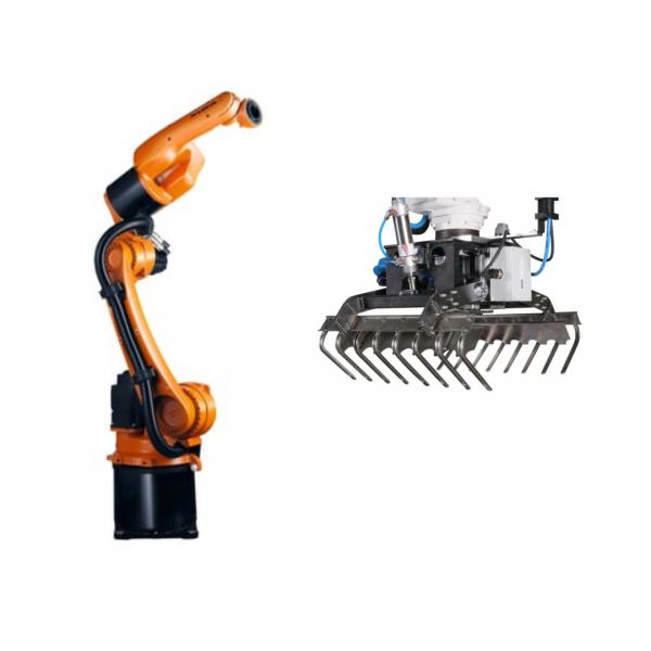 Quality 6 Axis KUKA KR 8 R1620 Arc HW Industrial Palletizing Robot Arm With Gripper And Guidance System for sale