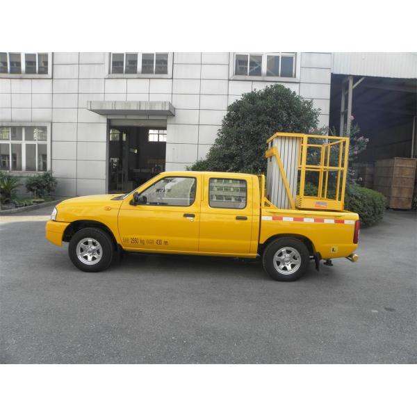 Quality Truck Mounted Scissor Working Platform Double Mast For Wall Cleaning for sale