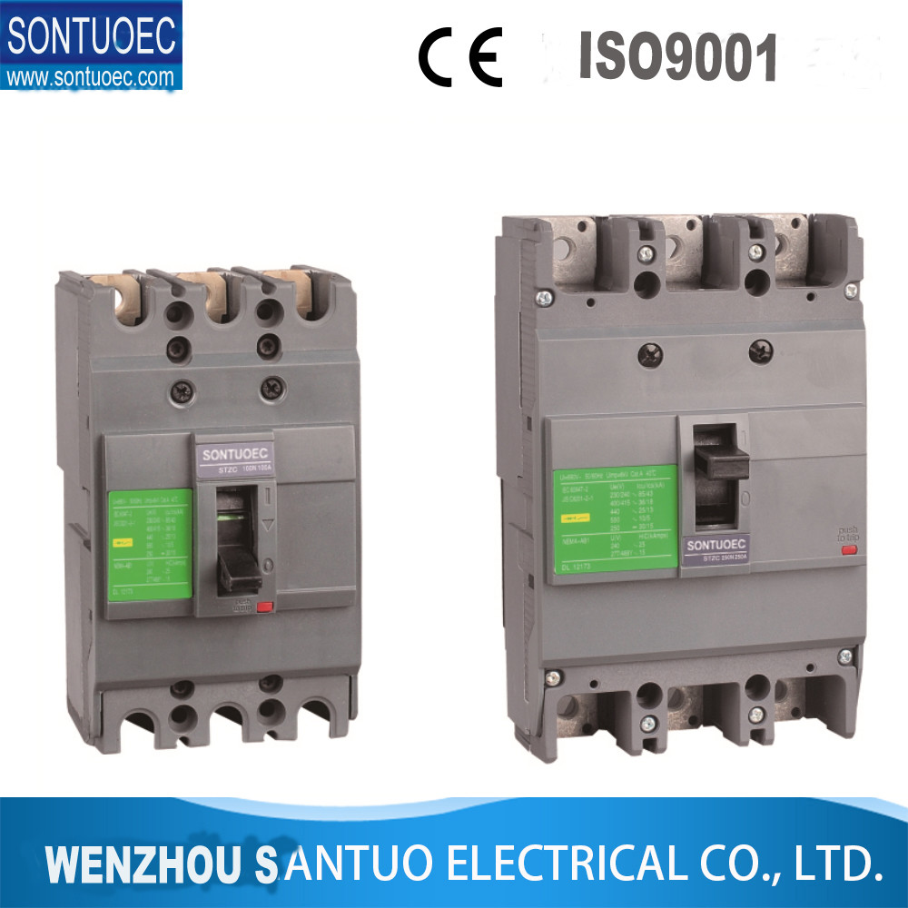 China Ecnomic type STEZC Series Moulded case MCCB Circuit Breaker 100A to 630A with competitive price and good quality factory