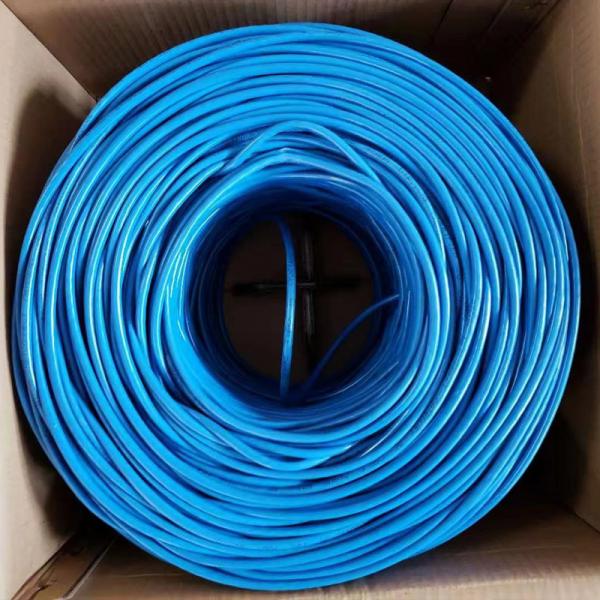 Quality OEM 100m cat5e blue ethernet lan cable CU networking cable 24AWG BC cat5e utp for sale