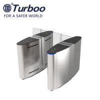 China SS Flap Barrier Turnstile , ID Card Bar Code Safety Access Control Turnstile Gate for sale