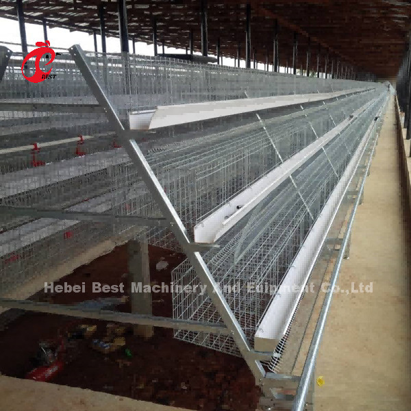 Quality 3 Tiers Hot Dip Galvanized Poultry Farm Chicken Cage, Layer Chicken Cage Hot Sale Mia for sale