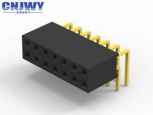 Quality 2 Mm Pitch Female Connector , Through Hole Plastic Right Angle Female Header for sale