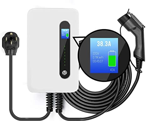 Quality 240V 9.6kW 40 Amp Level 2 Portable EV Charger Station With Plug for sale