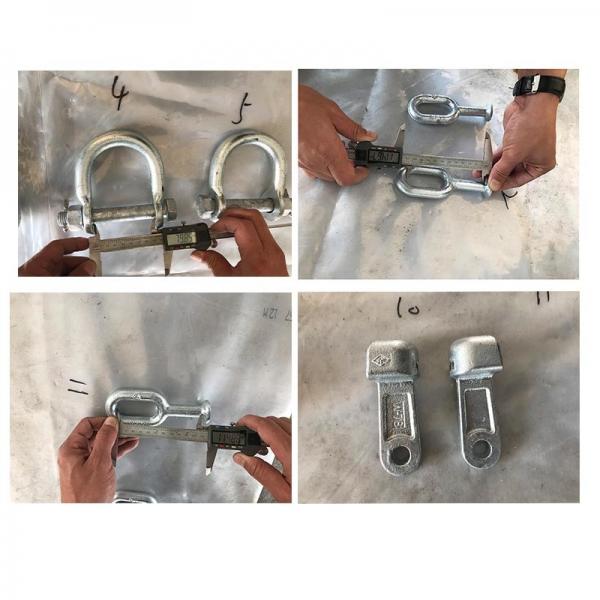Quality Carbon Steel Overhead Line Fittings Electric Dip Galvanized Round Pin U Shackle for sale