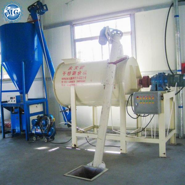 Quality 3T/H Simple Tile Adhesive Dry Mortar Mix Machine Simple With Ribbon Mixer for sale