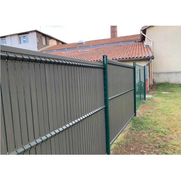 Quality 50x200mm H2.43m Privacy Steel Fence Galvanized PVC Coated for sale
