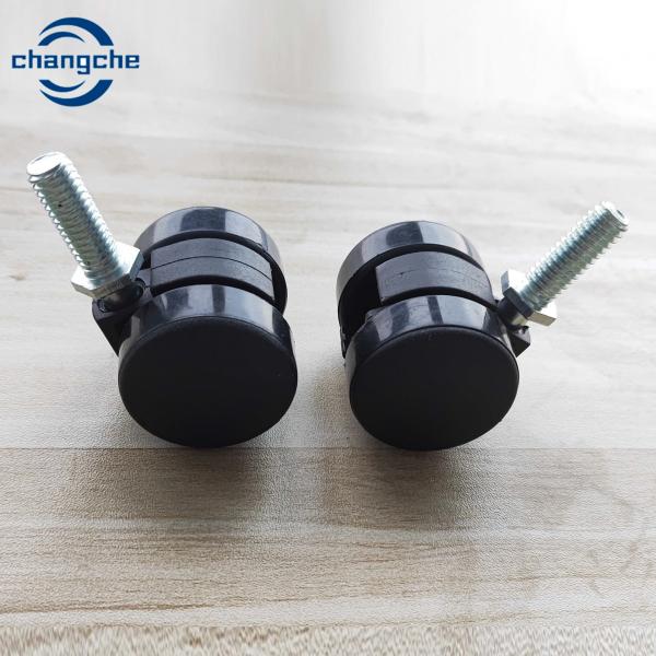 Quality 37mm Swivel Nylon Threaded Stem Furniture Casters Wheel For Office Chair for sale
